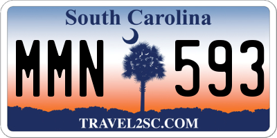 SC license plate MMN593