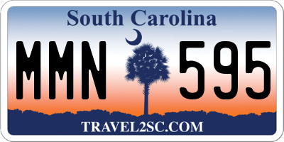 SC license plate MMN595