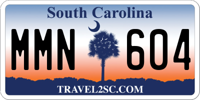 SC license plate MMN604