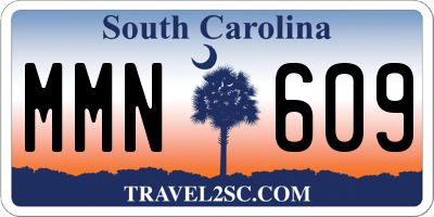 SC license plate MMN609