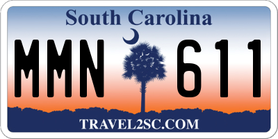 SC license plate MMN611