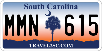 SC license plate MMN615