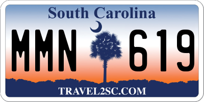 SC license plate MMN619