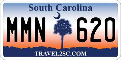 SC license plate MMN620