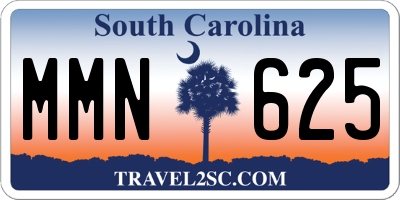SC license plate MMN625