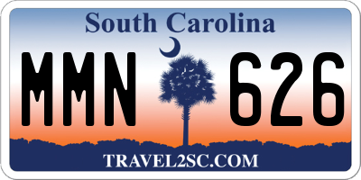SC license plate MMN626