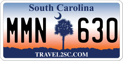 SC license plate MMN630