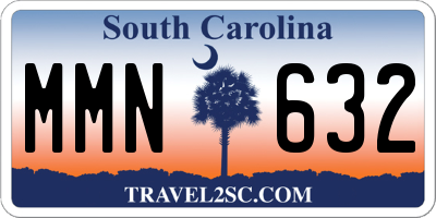 SC license plate MMN632