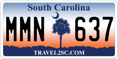 SC license plate MMN637