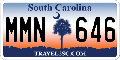SC license plate MMN646