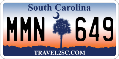 SC license plate MMN649