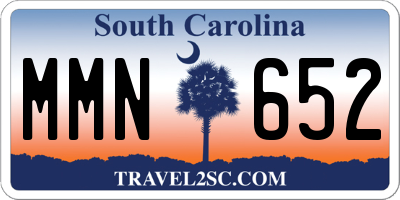 SC license plate MMN652