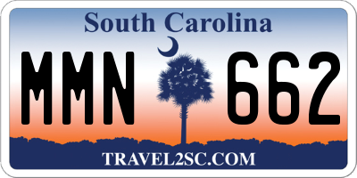 SC license plate MMN662