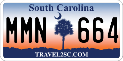 SC license plate MMN664