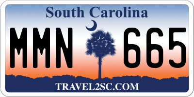 SC license plate MMN665