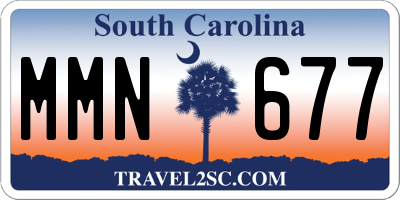 SC license plate MMN677