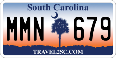 SC license plate MMN679