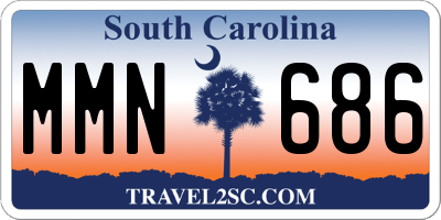 SC license plate MMN686