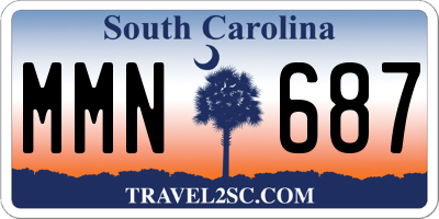 SC license plate MMN687