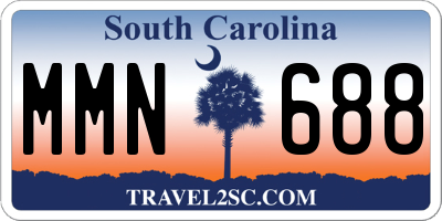 SC license plate MMN688