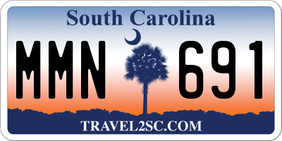 SC license plate MMN691