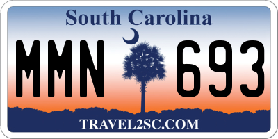 SC license plate MMN693