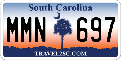SC license plate MMN697