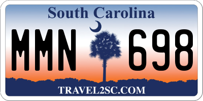 SC license plate MMN698