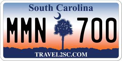 SC license plate MMN700