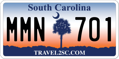 SC license plate MMN701