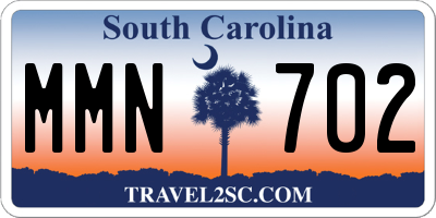 SC license plate MMN702