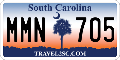SC license plate MMN705
