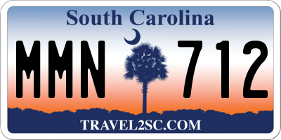 SC license plate MMN712