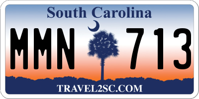 SC license plate MMN713