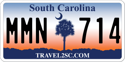 SC license plate MMN714