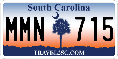 SC license plate MMN715