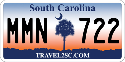 SC license plate MMN722