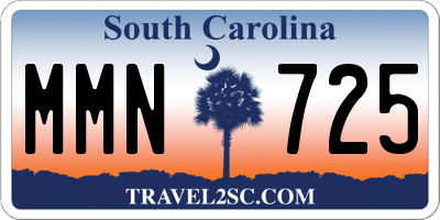 SC license plate MMN725