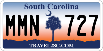 SC license plate MMN727