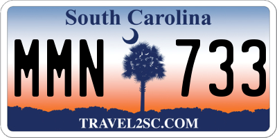 SC license plate MMN733