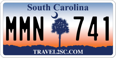 SC license plate MMN741