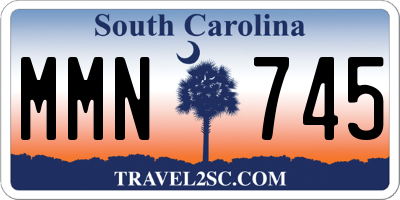 SC license plate MMN745