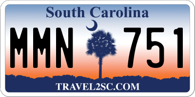SC license plate MMN751