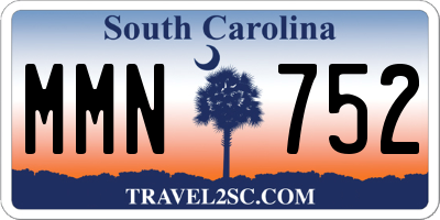 SC license plate MMN752