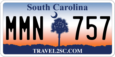 SC license plate MMN757