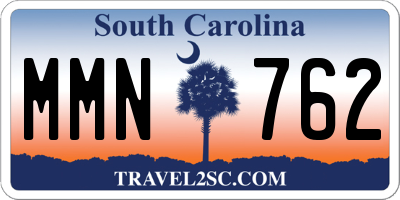 SC license plate MMN762