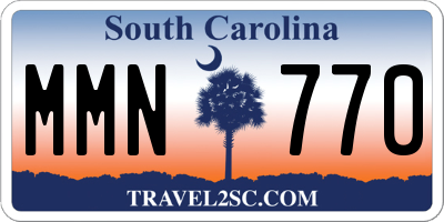 SC license plate MMN770