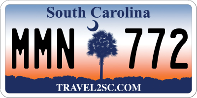 SC license plate MMN772