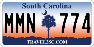 SC license plate MMN774