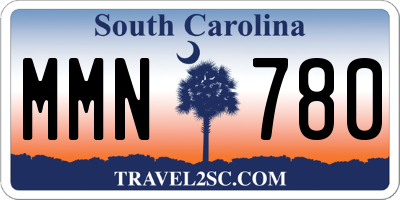 SC license plate MMN780